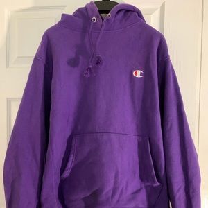 Plain Purple Champion Hoodie (Medium)